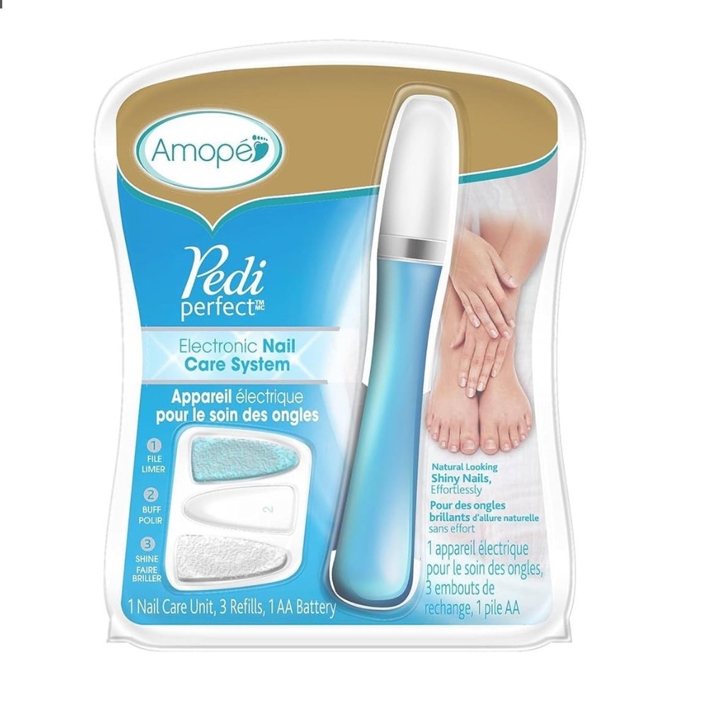 AMOPE PEDI PERFECT ELECTRIC NAIL CARE KIT - BLUE (NEW WITH TAGS)